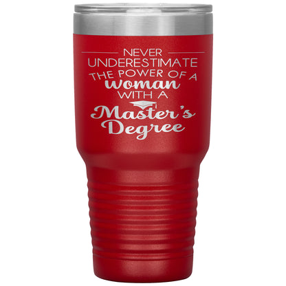 Never Underestimate Woman with Masters Tumbler