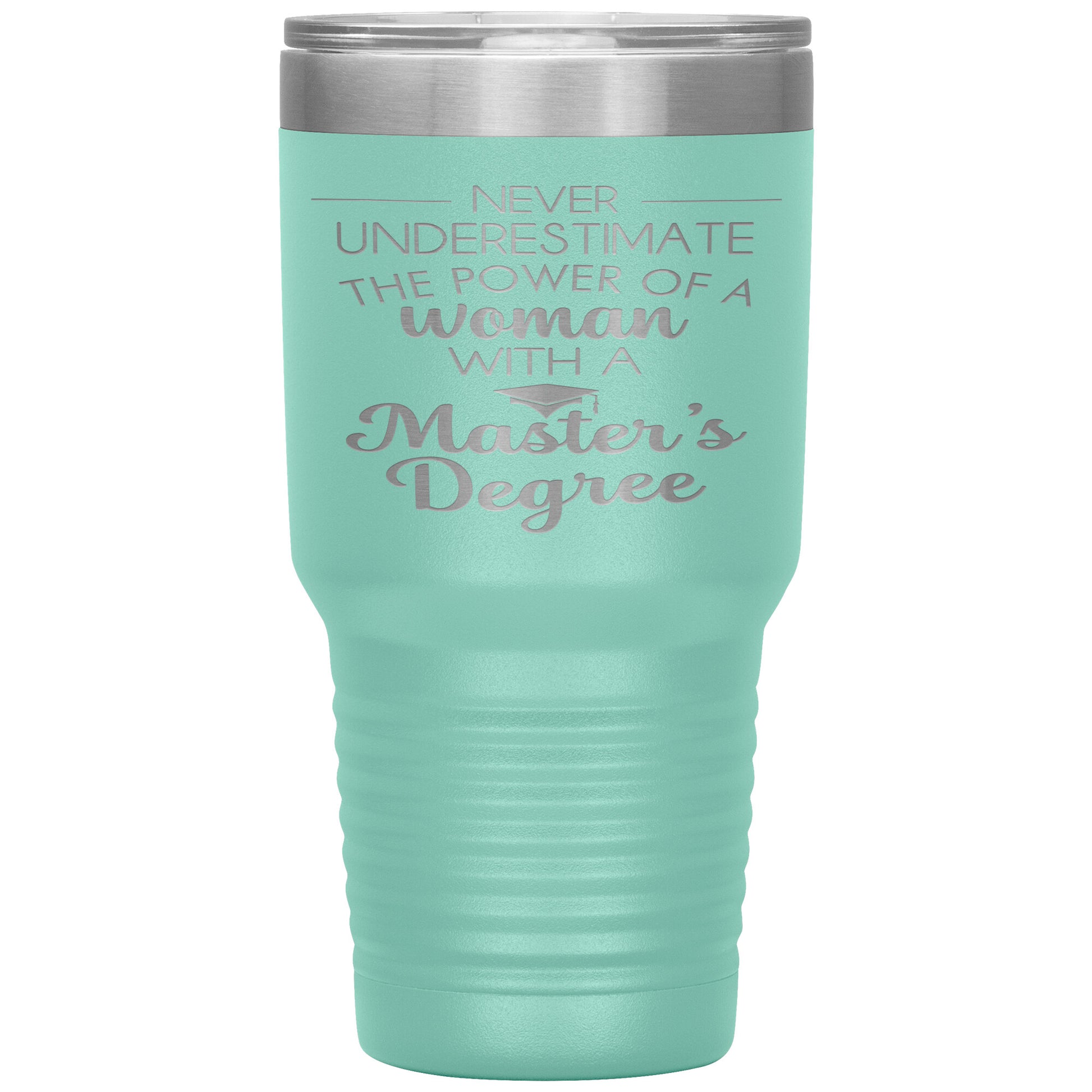 Never Underestimate Woman with Masters Tumbler