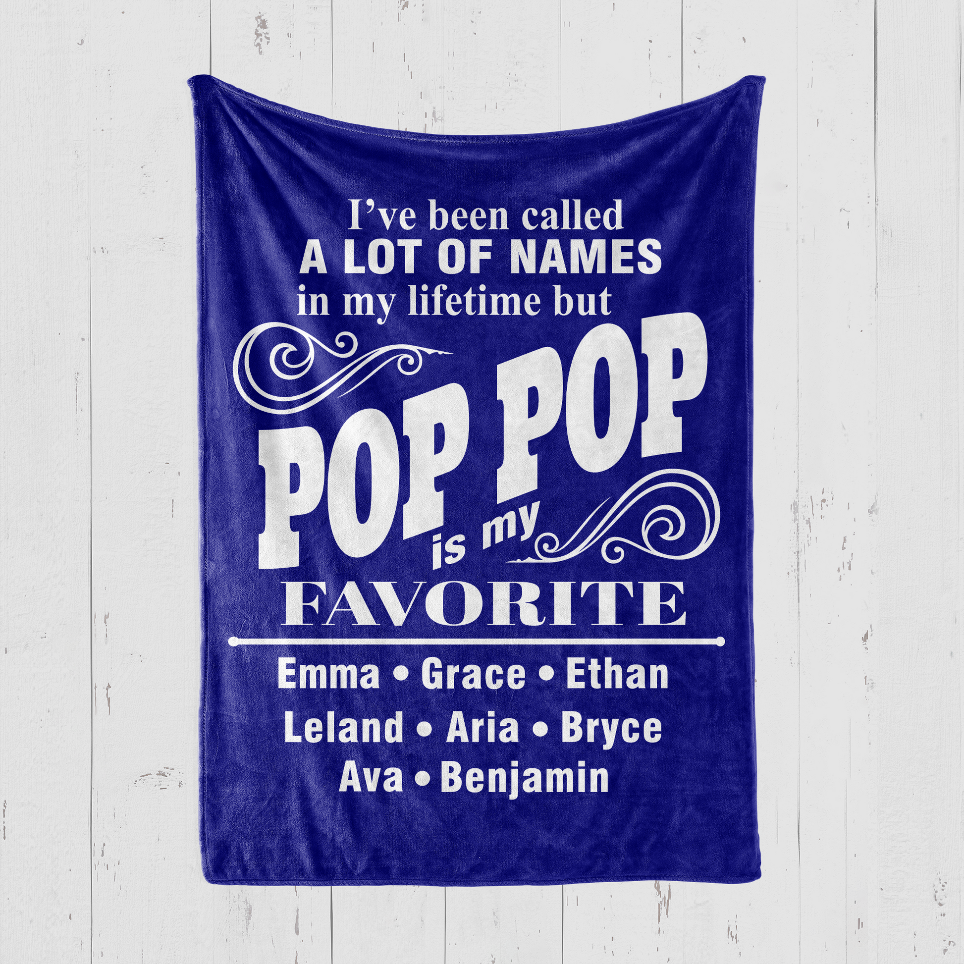 Pop Pop is My Favorite Name Blanket