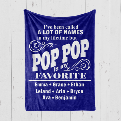Pop Pop is My Favorite Name Blanket
